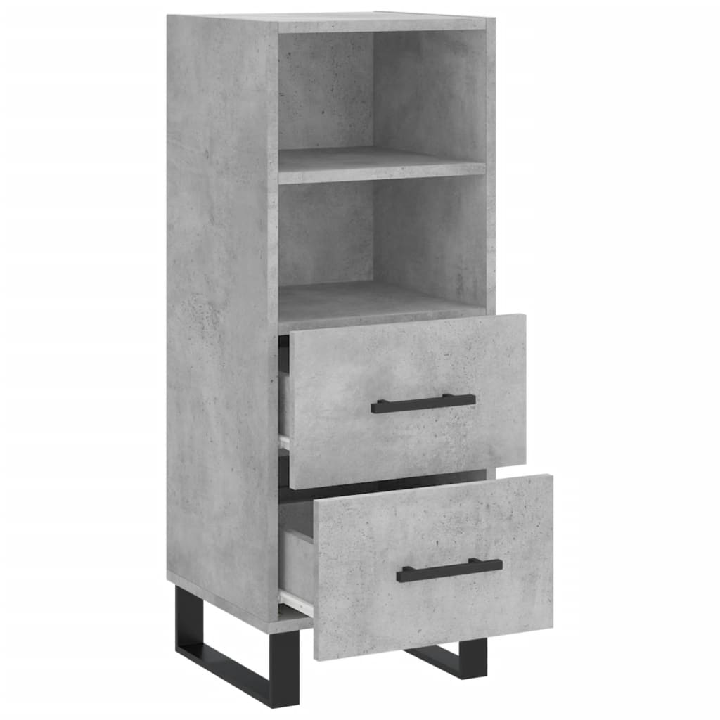 Concrete Grey Sideboard 34.5x34x90 cm Engineered Wood