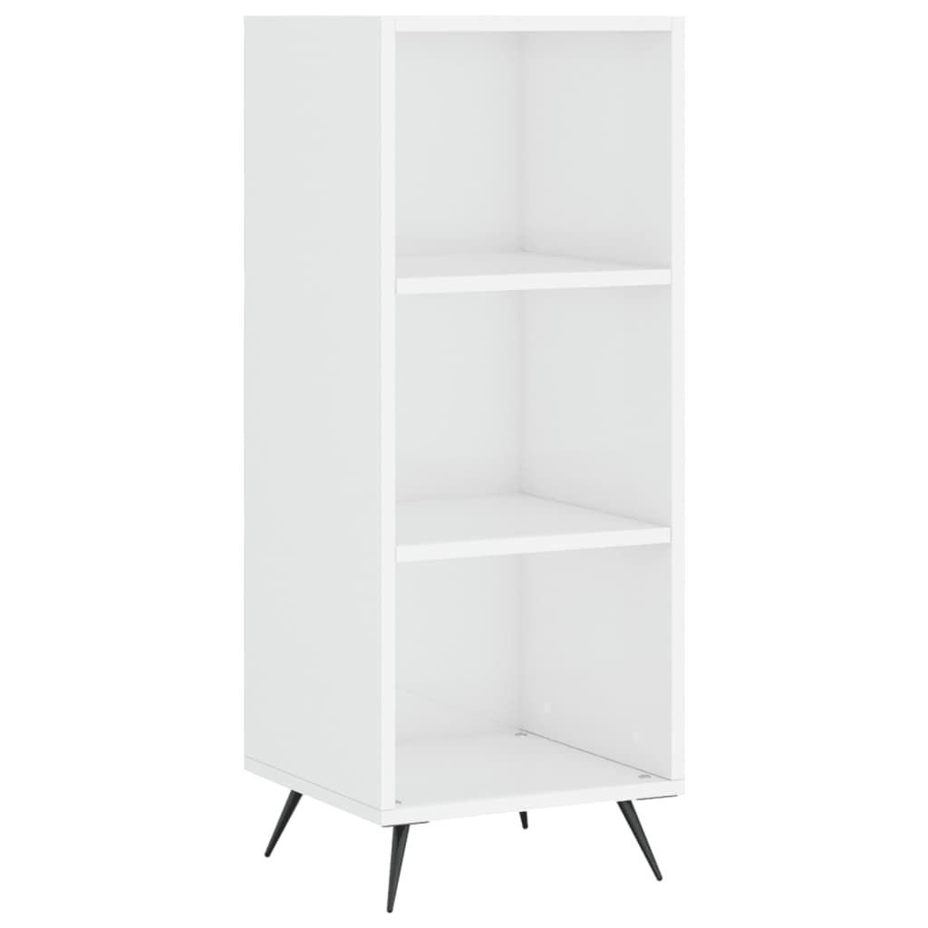 Armoire à étagères blanc brillant 34,5x32,5x90 cm