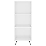 Armoire à étagères blanc brillant 34,5x32,5x90 cm