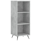 Concrete gray shelving cabinet 34.5x32.5x90 cm engineered wood