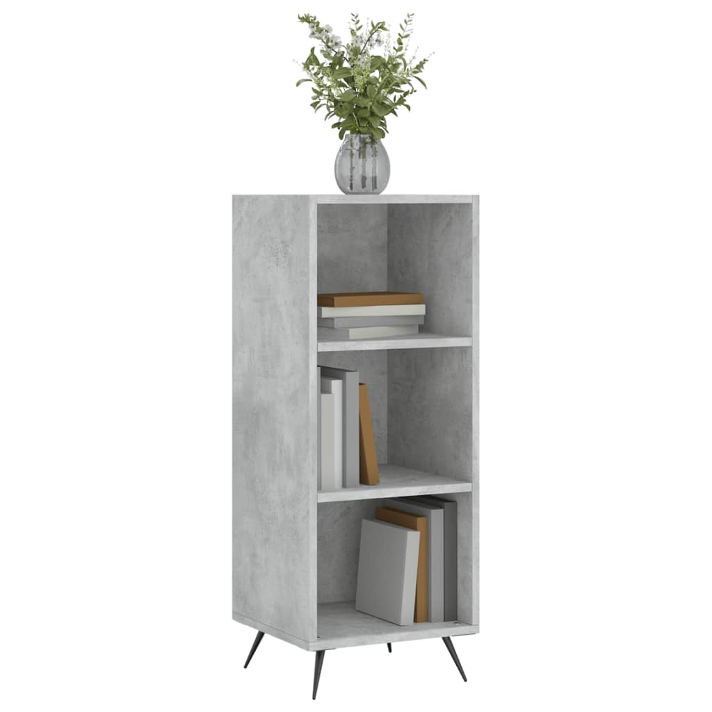 Concrete gray shelving cabinet 34.5x32.5x90 cm engineered wood