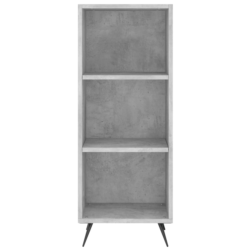 Concrete gray shelving cabinet 34.5x32.5x90 cm engineered wood