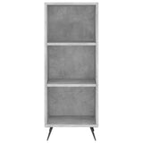 Concrete gray shelving cabinet 34.5x32.5x90 cm engineered wood