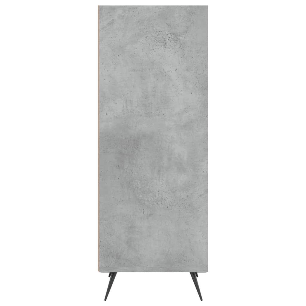 Concrete gray shelving cabinet 34.5x32.5x90 cm engineered wood