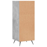 Concrete gray shelving cabinet 34.5x32.5x90 cm engineered wood