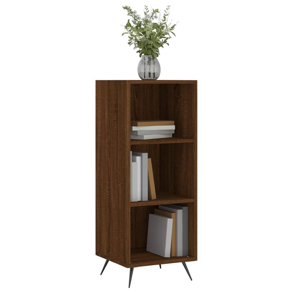 Armoire à étagères chêne marron 34,5x32,5x90 cm bois ingénierie