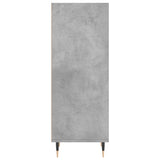 Concrete gray sideboard 34.5x32.5x90 cm engineered wood