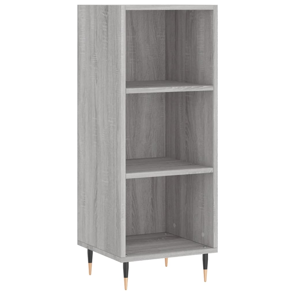 Sonoma graues Sideboard 34,5 x 32,5 x 90 cm, Holzwerkstoff