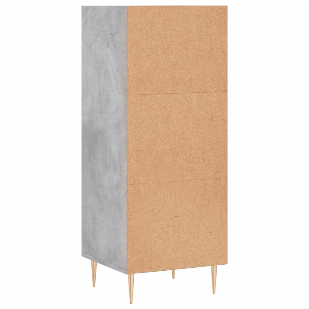 Buffet gris béton 34,5x32,5x90 cm bois d'ingénierie