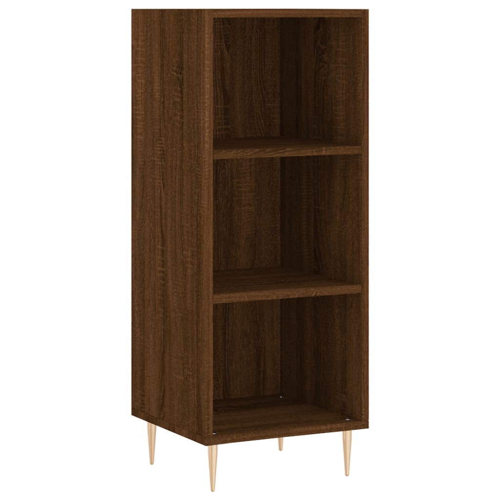 Buffet chêne marron 34,5x32,5x90 cm bois d'ingénierie