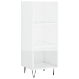 Buffet blanc brillant 34,5x32,5x90 cm bois d'ingénierie