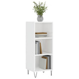 Buffet blanc brillant 34,5x32,5x90 cm bois d'ingénierie