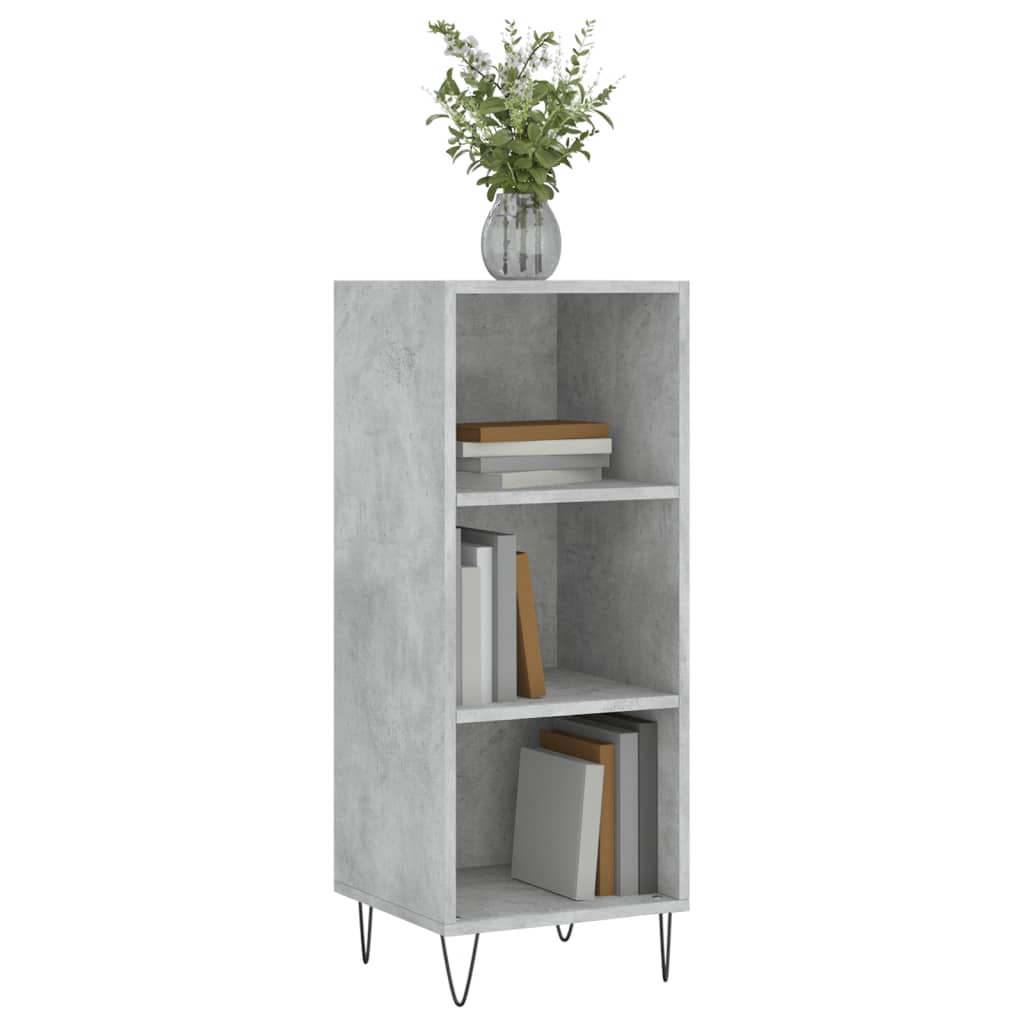 Buffet gris béton 34,5x32,5x90 cm bois d'ingénierie