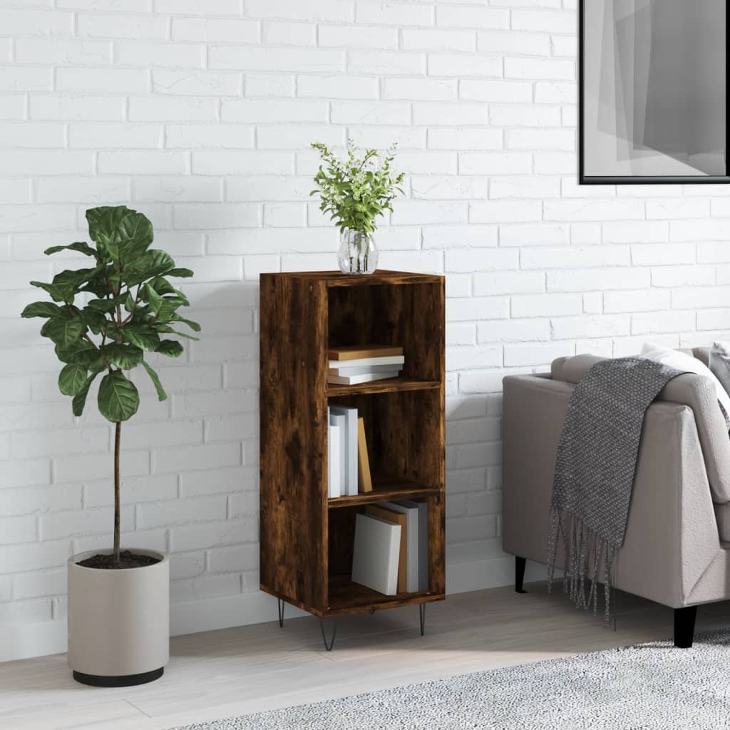 Smoked oak sideboard 34.5x32.5x90 cm engineered wood