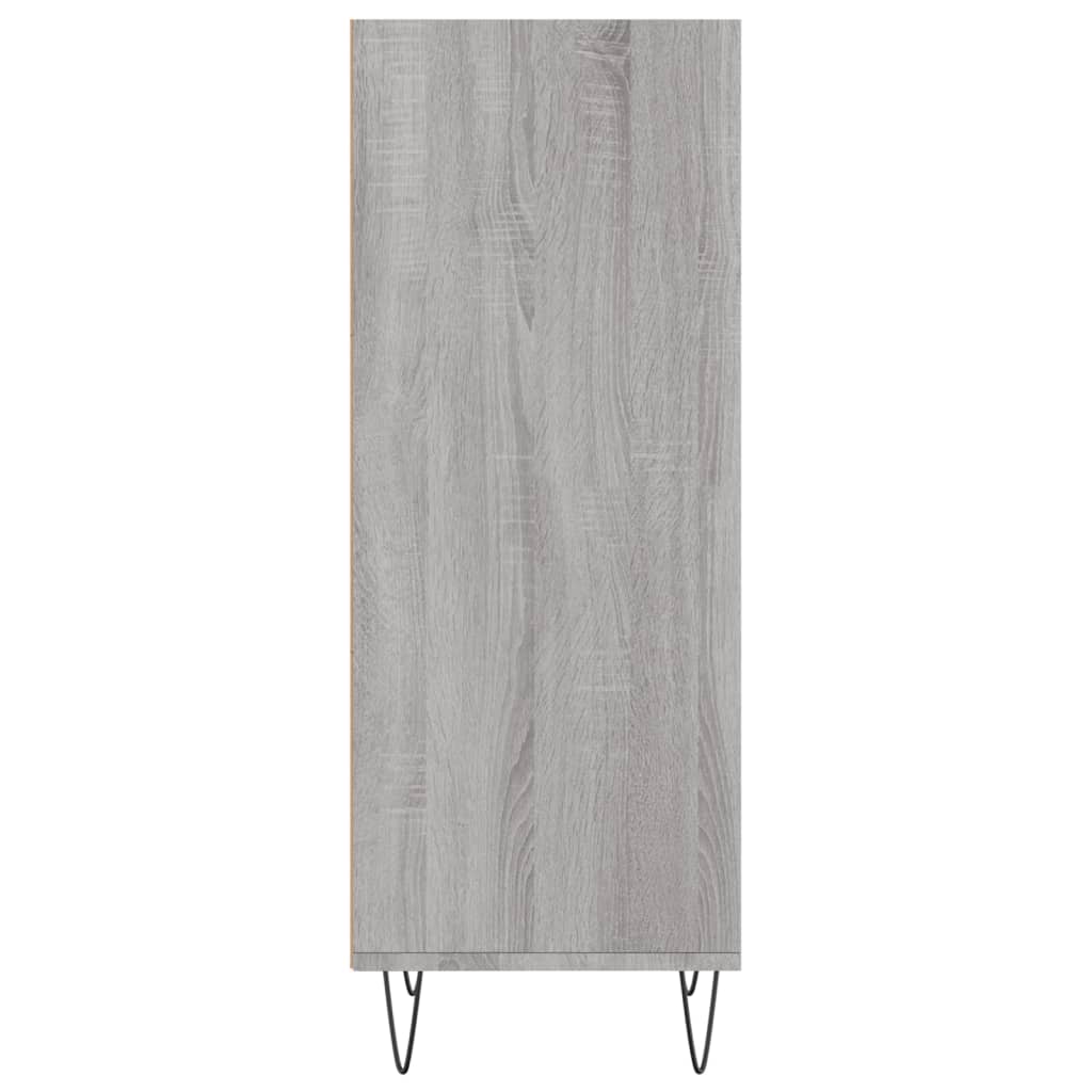 Sonoma graues Sideboard 34,5 x 32,5 x 90 cm, Holzwerkstoff