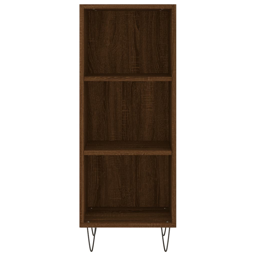 Buffet chêne marron 34,5x32,5x90 cm bois d'ingénierie