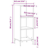 Buffet blanc 34,5x32,5x90 cm bois d'ingénierie