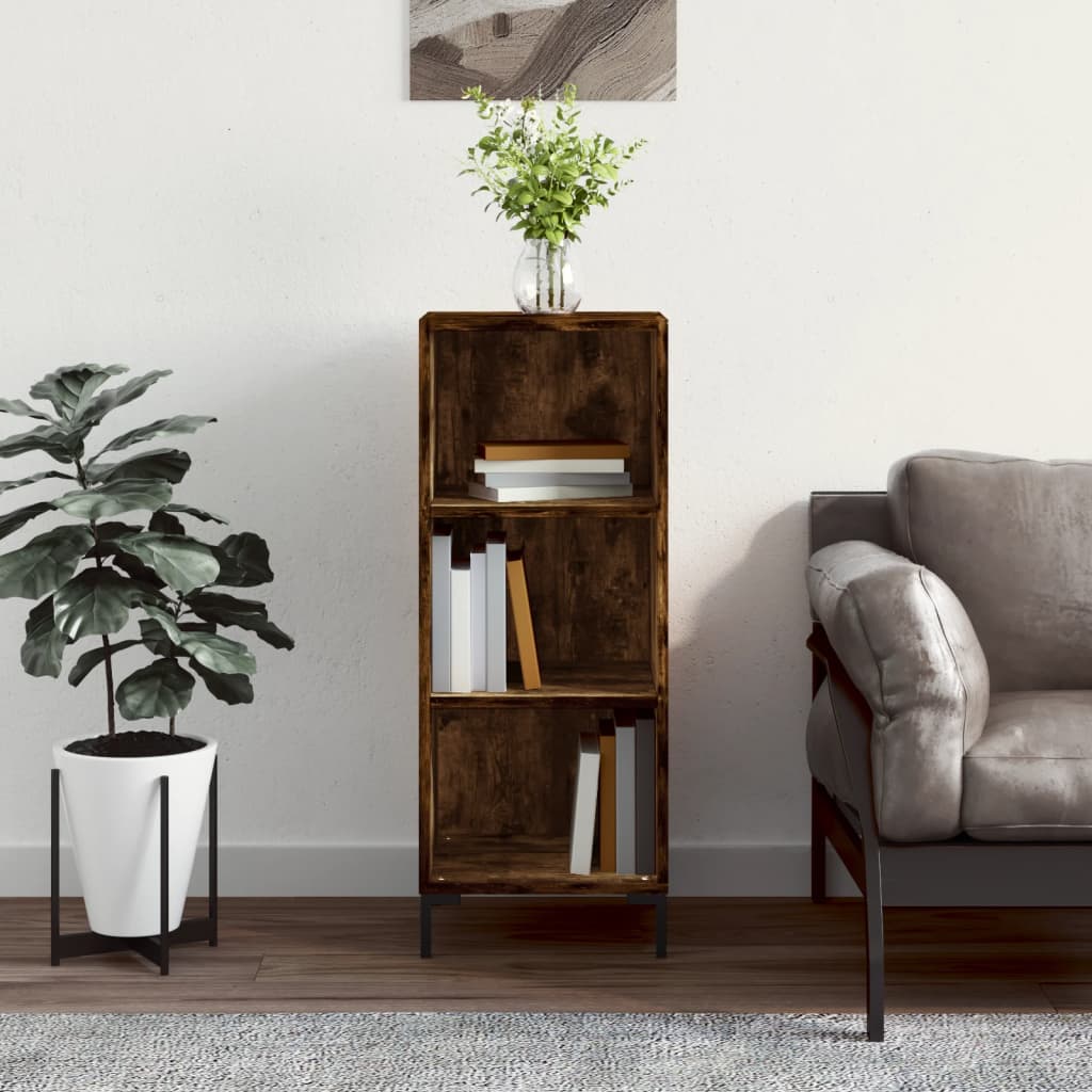 Smoked oak sideboard 34.5x32.5x90 cm engineered wood