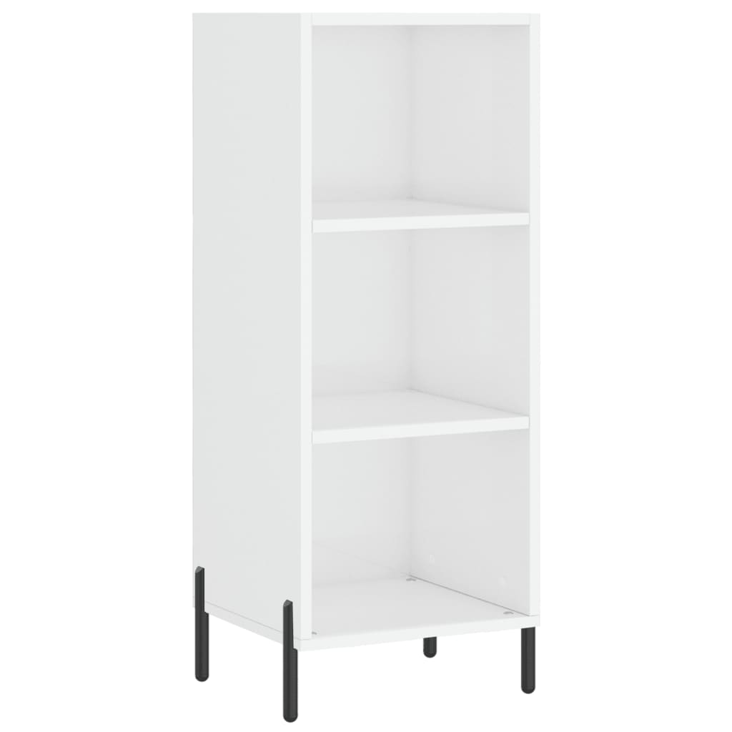 Buffet blanc brillant 34,5x32,5x90 cm bois d'ingénierie