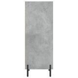 Concrete gray sideboard 34.5x32.5x90 cm engineered wood