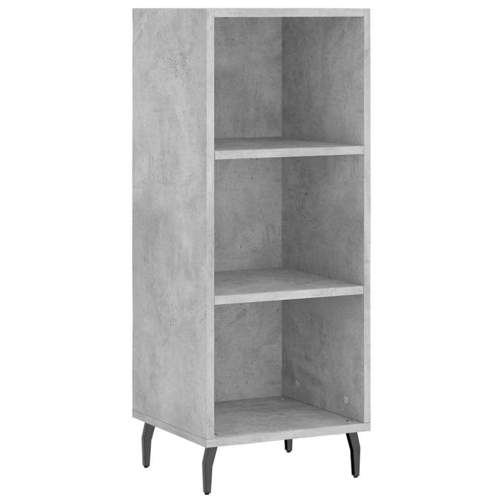 Buffet gris béton 34,5x32,5x90 cm bois d'ingénierie