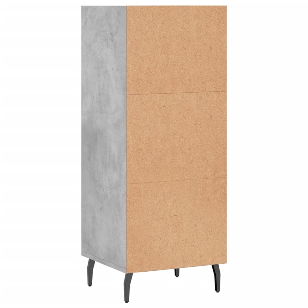 Buffet gris béton 34,5x32,5x90 cm bois d'ingénierie