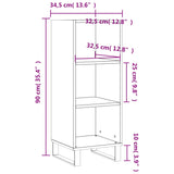 Buffet blanc 34,5x32,5x90 cm bois d'ingénierie