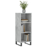 Concrete gray sideboard 34.5x32.5x90 cm engineered wood