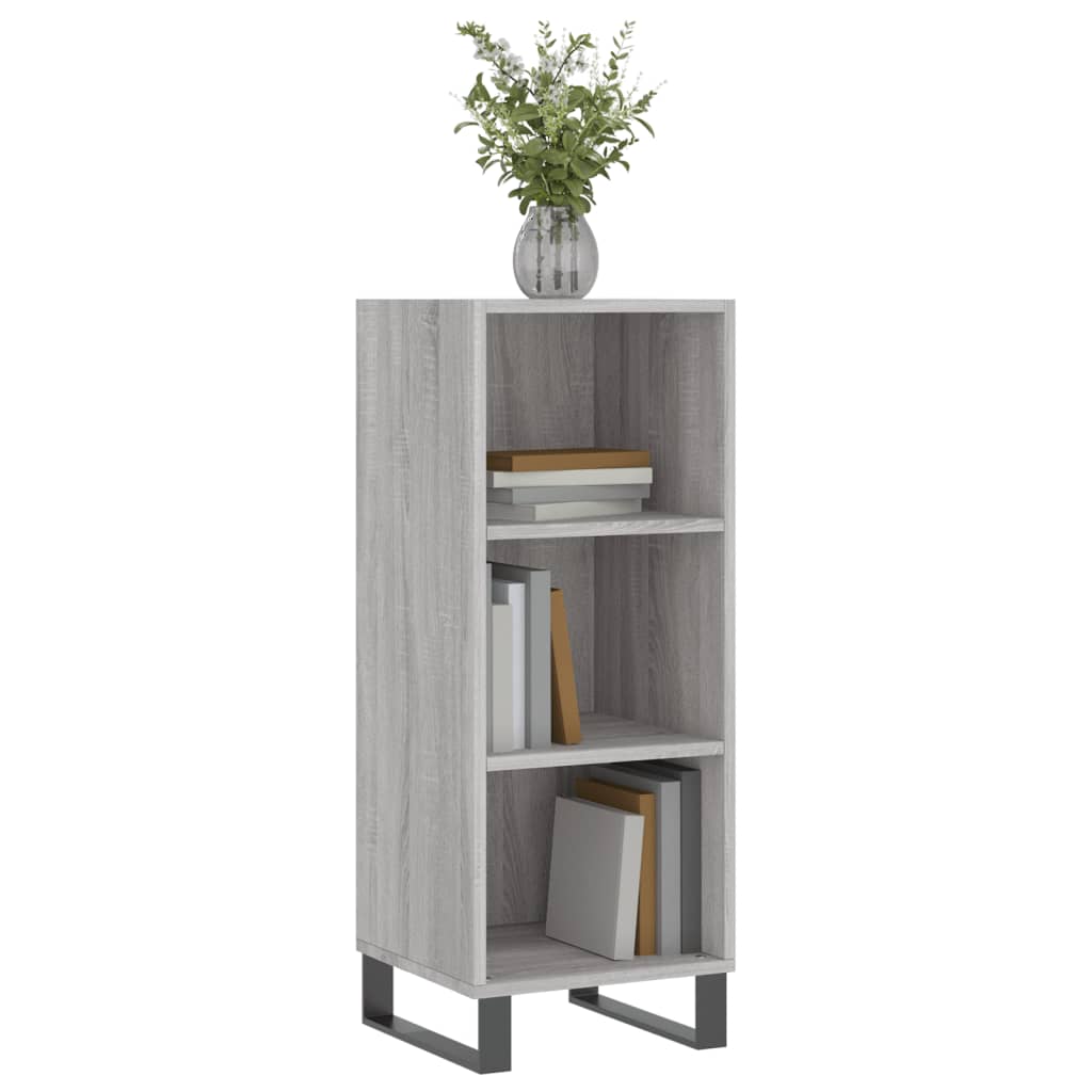 Sonoma graues Sideboard 34,5 x 32,5 x 90 cm, Holzwerkstoff