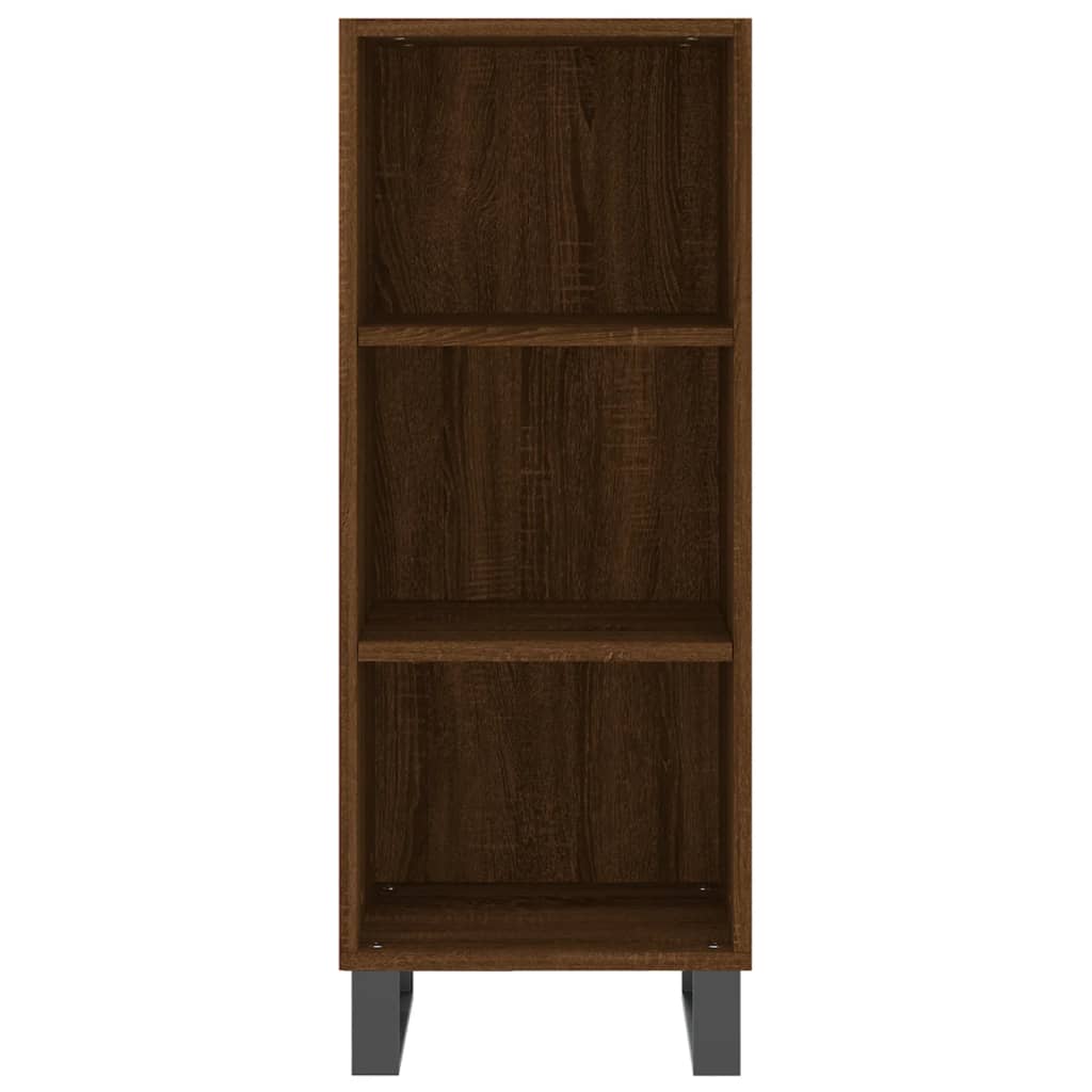 Buffet chêne marron 34,5x32,5x90 cm bois d'ingénierie