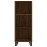 Buffet chêne marron 34,5x32,5x90 cm bois d'ingénierie