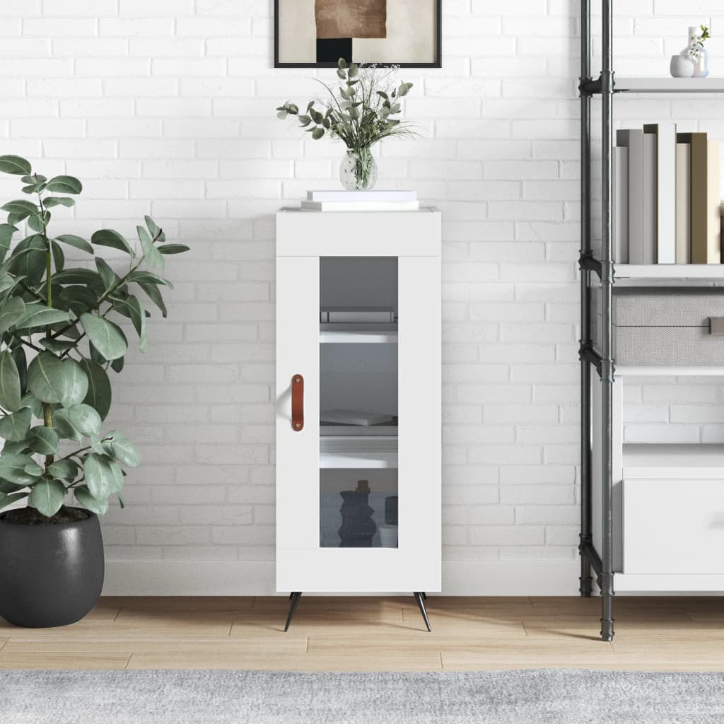 White sideboard 34.5x34x90 cm engineered wood