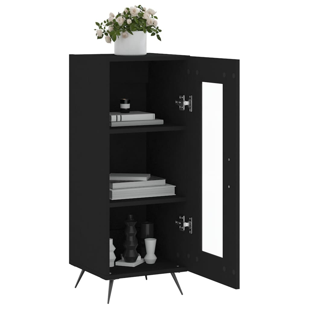 Buffet Noir 34,5x34x90 cm Bois d'ingénierie