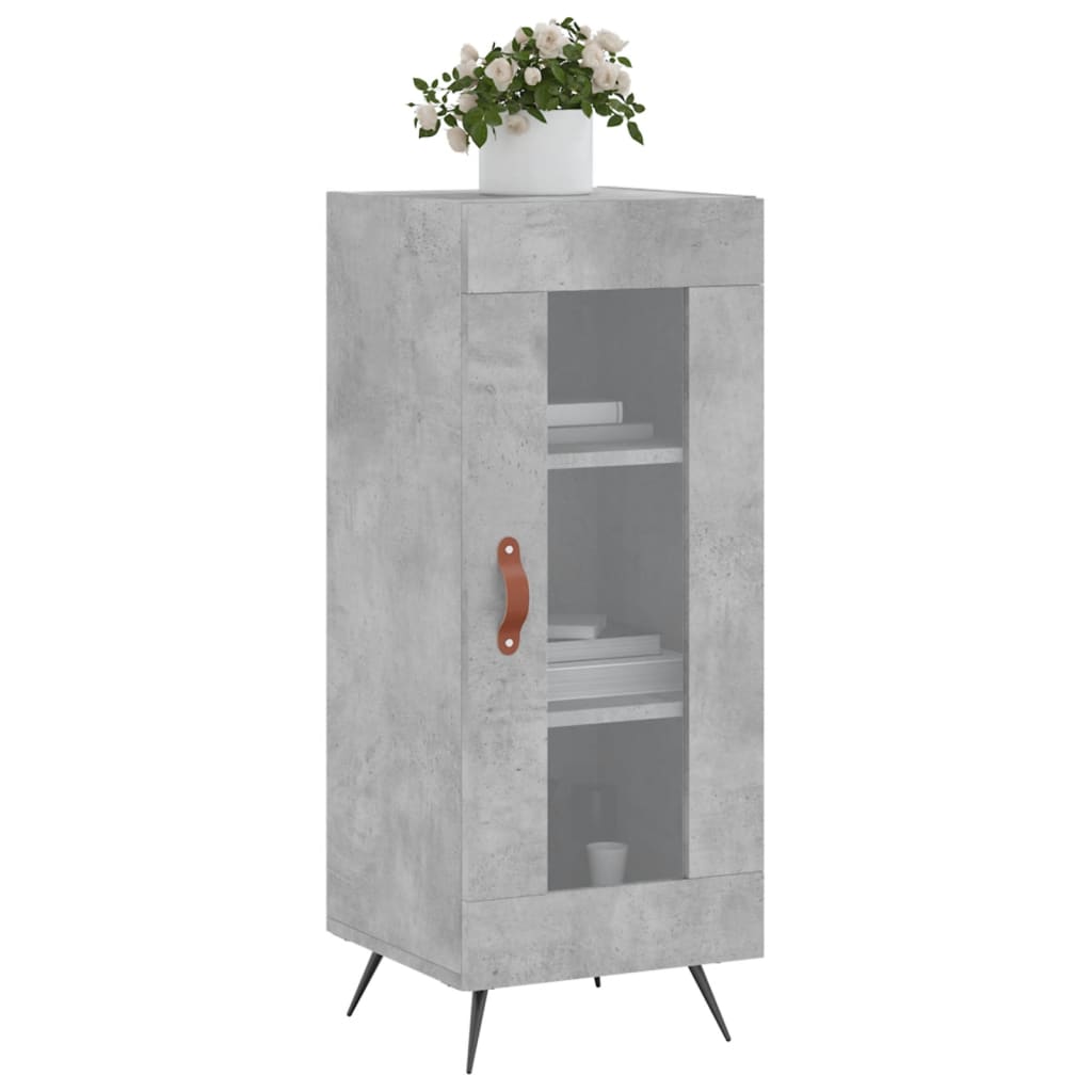 Concrete Grey Sideboard 34.5x34x90 cm Engineered Wood