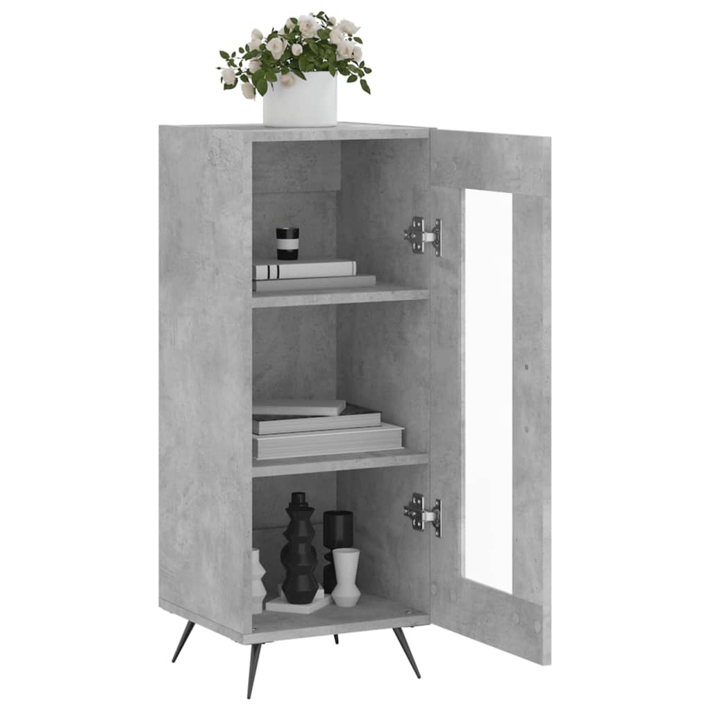 Concrete Grey Sideboard 34.5x34x90 cm Engineered Wood