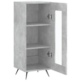 Buffet Gris béton 34,5x34x90 cm Bois d'ingénierie