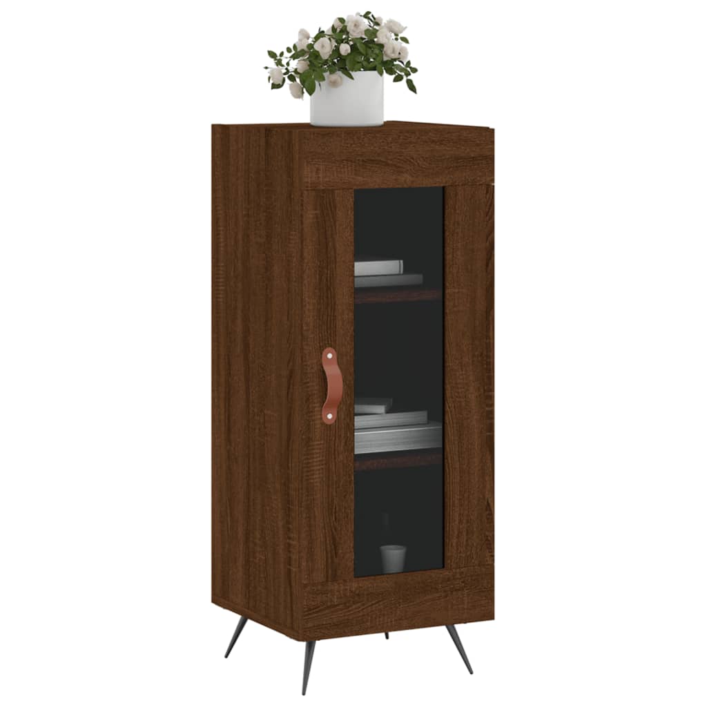 Buffet Chêne marron 34,5x34x90 cm Bois d'ingénierie