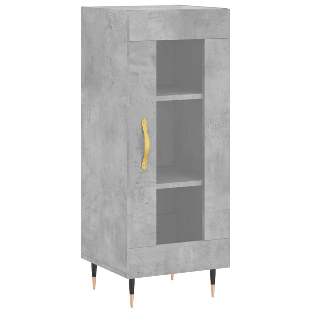 Buffet Gris béton 34,5x34x90 cm Bois d'ingénierie