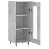 Buffet Gris béton 34,5x34x90 cm Bois d'ingénierie