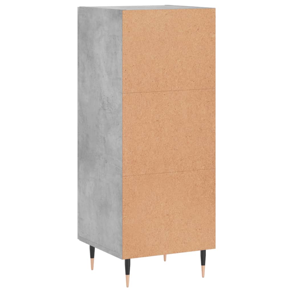 Buffet Gris béton 34,5x34x90 cm Bois d'ingénierie