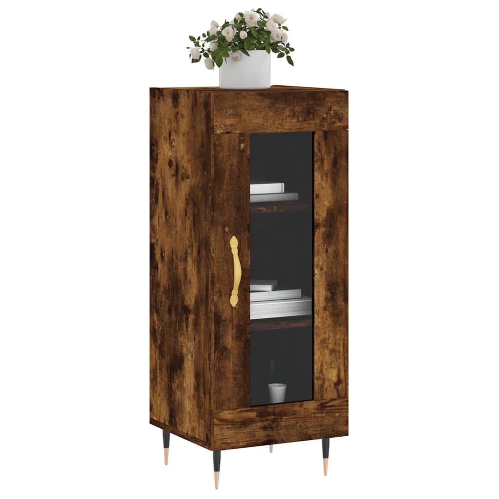 Buffet Chêne fumé 34,5x34x90 cm Bois d'ingénierie