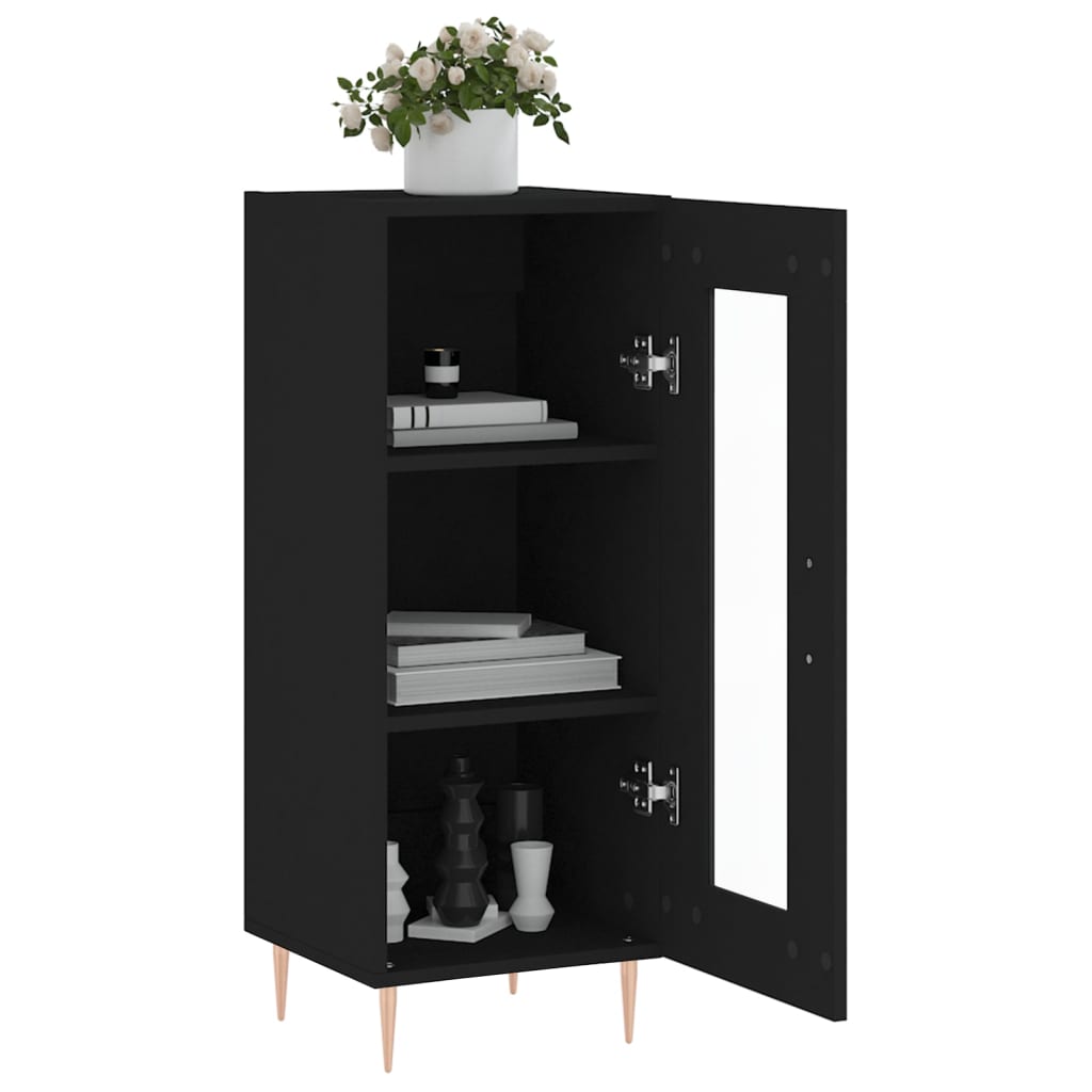 Buffet Noir 34,5x34x90 cm Bois d'ingénierie