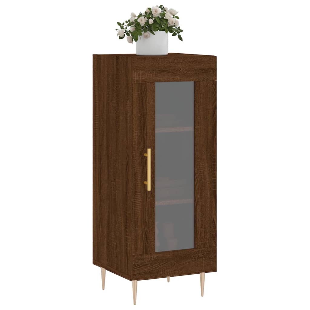 Buffet Chêne marron 34,5x34x90 cm Bois d'ingénierie