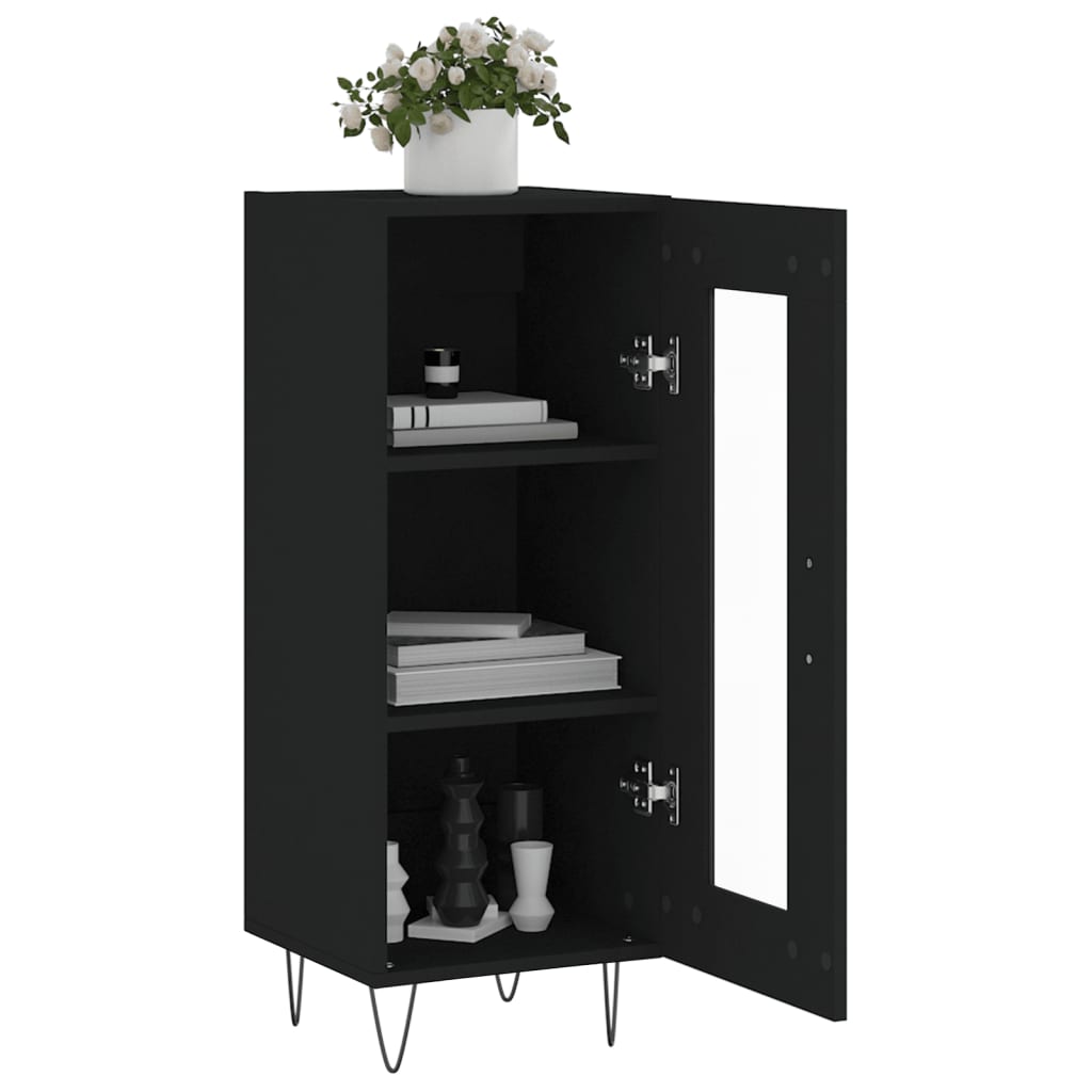 Buffet Noir 34,5x34x90 cm Bois d'ingénierie