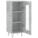 Buffet Gris béton 34,5x34x90 cm Bois d'ingénierie