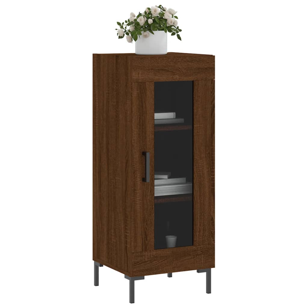 Buffet Chêne marron 34,5x34x90 cm Bois d'ingénierie