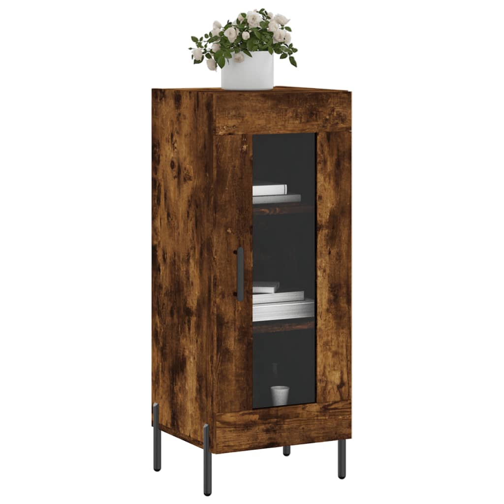 Buffet Chêne fumé 34,5x34x90 cm Bois d'ingénierie