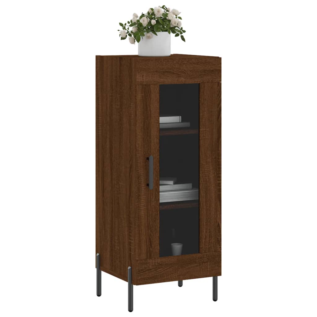 Buffet Chêne marron 34,5x34x90 cm Bois d'ingénierie