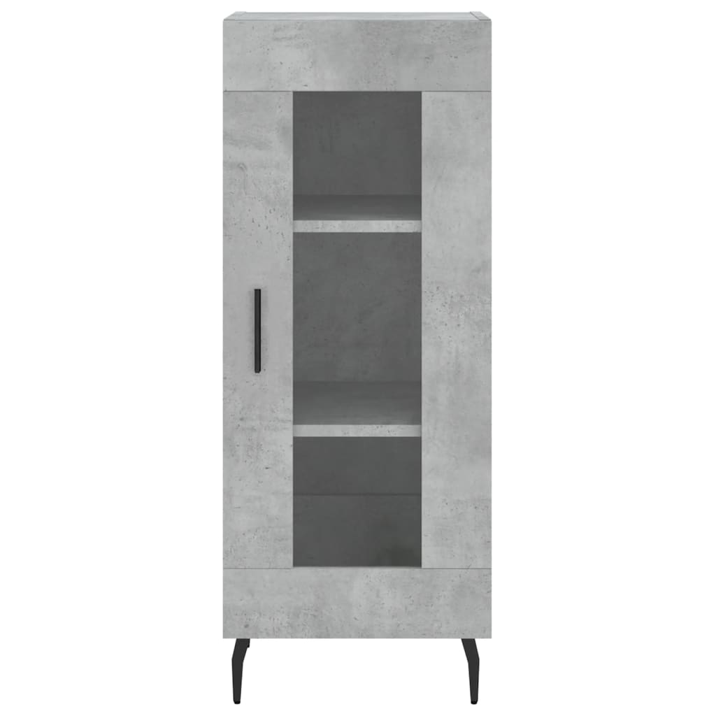 Buffet Gris béton 34,5x34x90 cm Bois d'ingénierie