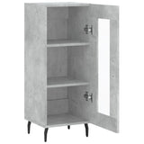 Buffet Gris béton 34,5x34x90 cm Bois d'ingénierie